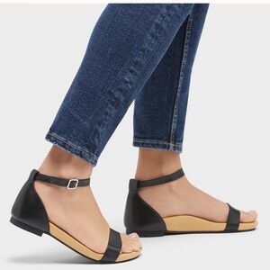 Secra High Arch Support Sandals ‘Poppy’ Black and Tan Size 10.5